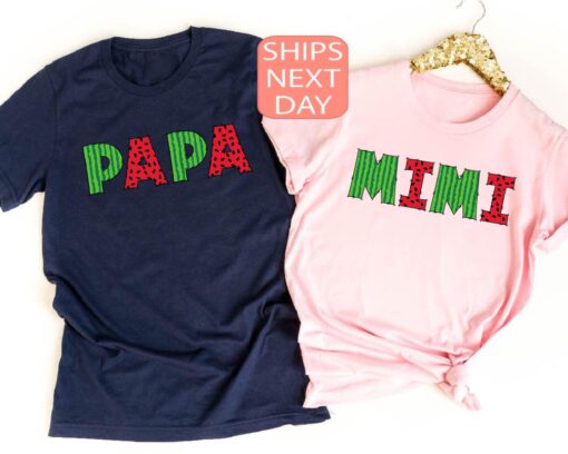 custom watermelon shirt for mimi and papa matching family summer shirt cute grandparents gift for birthdays afchz