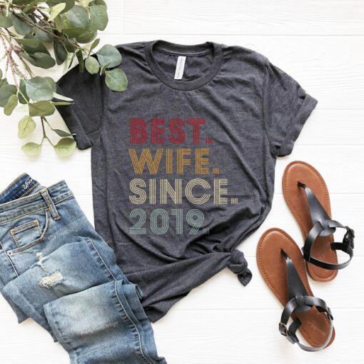 custom wedding anniversary shirt best wife since 2019 3rd anniversary gift for wife celebrating 3 years together quewl