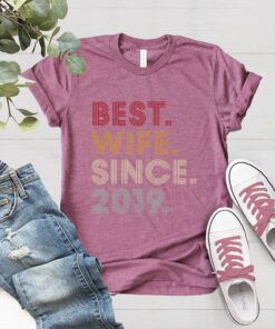 custom wedding anniversary shirt best wife since 2019 3rd anniversary gift for wife celebrating 3 years together rooso