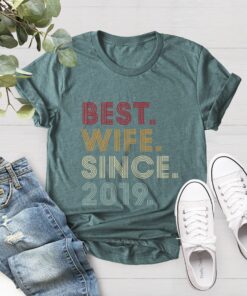 custom wedding anniversary shirt best wife since 2019 3rd anniversary gift for wife celebrating 3 years together uymnd