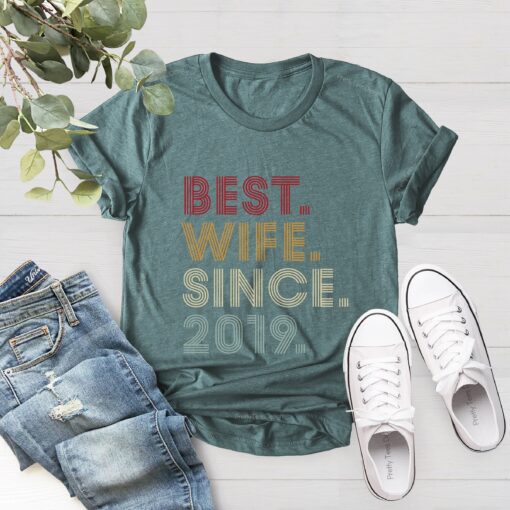 custom wedding anniversary shirt best wife since 2019 3rd anniversary gift for wife celebrating 3 years together uymnd