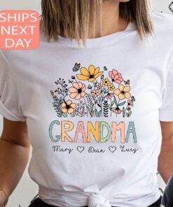 custom wildflower grandma shirt for mothers day flowered grandma sweatshirt unique gift for grandma ardk7