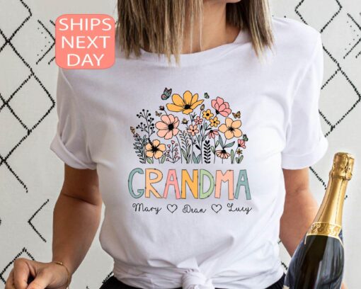 custom wildflower grandma shirt for mothers day flowered grandma sweatshirt unique gift for grandma ardk7