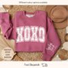 custom xoxo valentines sweatshirt with personalized sleeve name love sweater for valentines day gifts and girlfriend gifts nmemi