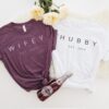 customized hubby and wifey shirt est 2022 engagement gift honeymoon shirt best friend wedding gift fmuua scaled