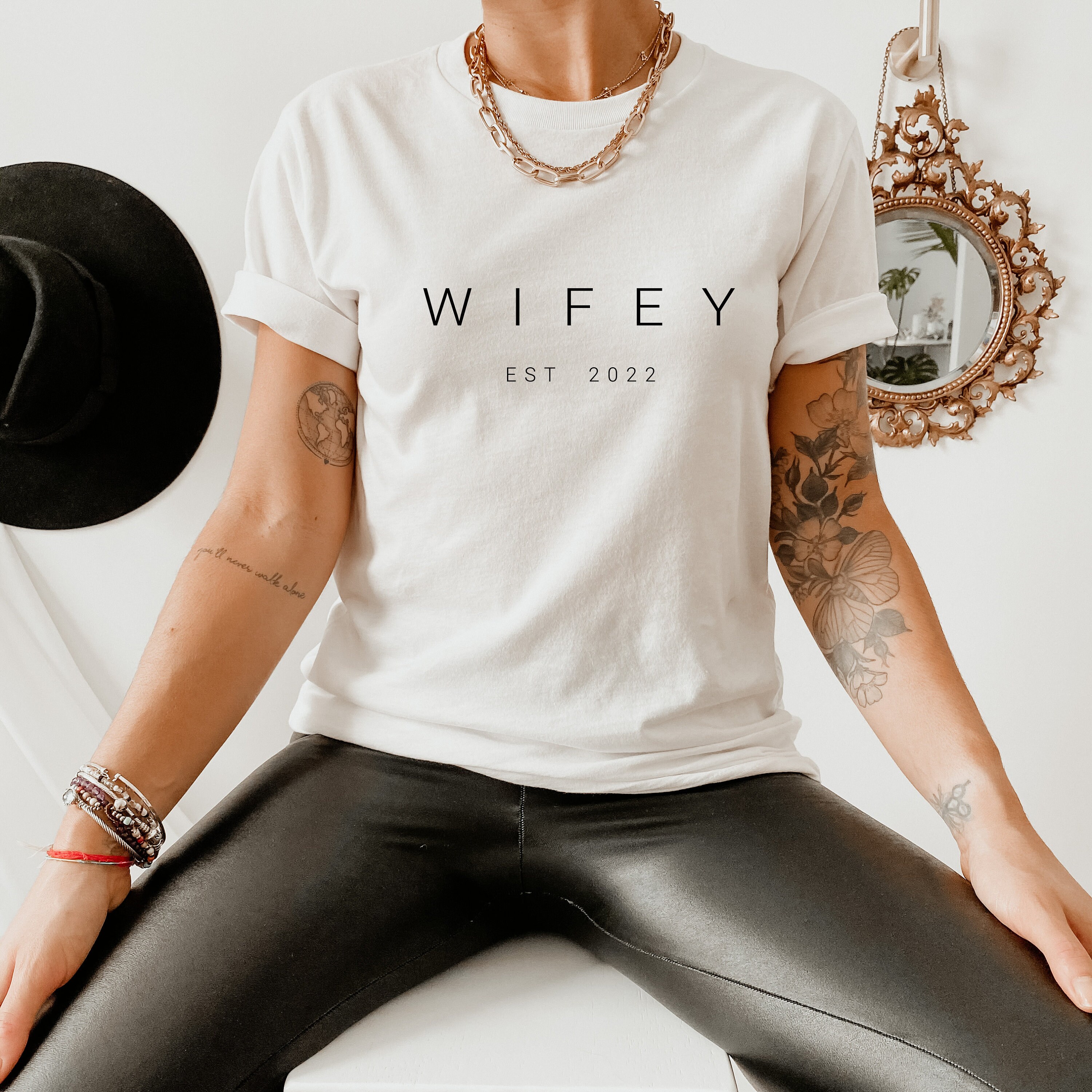 customized hubby and wifey shirt est 2022 engagement gift honeymoon shirt best friend wedding gift osll0 scaled