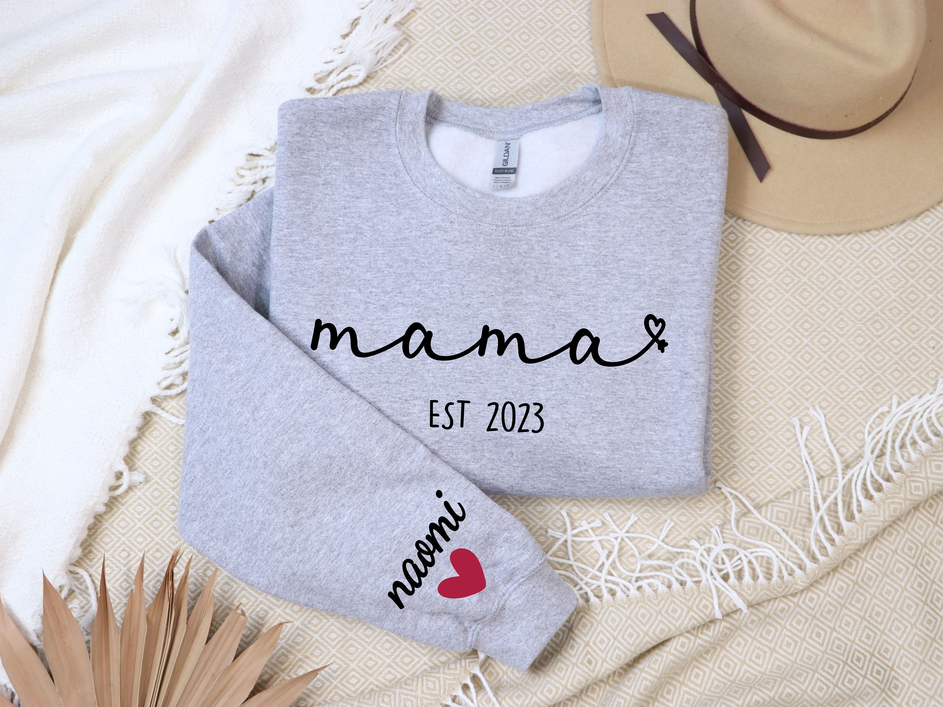 customized mama sweatshirt for mothers day personalized new mom gift pregnancy reveal baby shower present crewneck top 7ne7g scaled