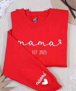 customized mama sweatshirt for mothers day personalized new mom gift pregnancy reveal baby shower present crewneck top whffd