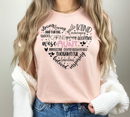 cute aunt shirt for mothers day gift from nephew and niece personalized auntie t shirt love for aunt gifts e8fcb