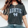 cute aunt shirt with blue ribbon design for mothers day pregnancy announcement unique gift for aunts h5oso