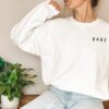 cute babe crewneck sweatshirt for women casual style comfortable womens pullover vintage look perfect for everyday wear eha5n scaled