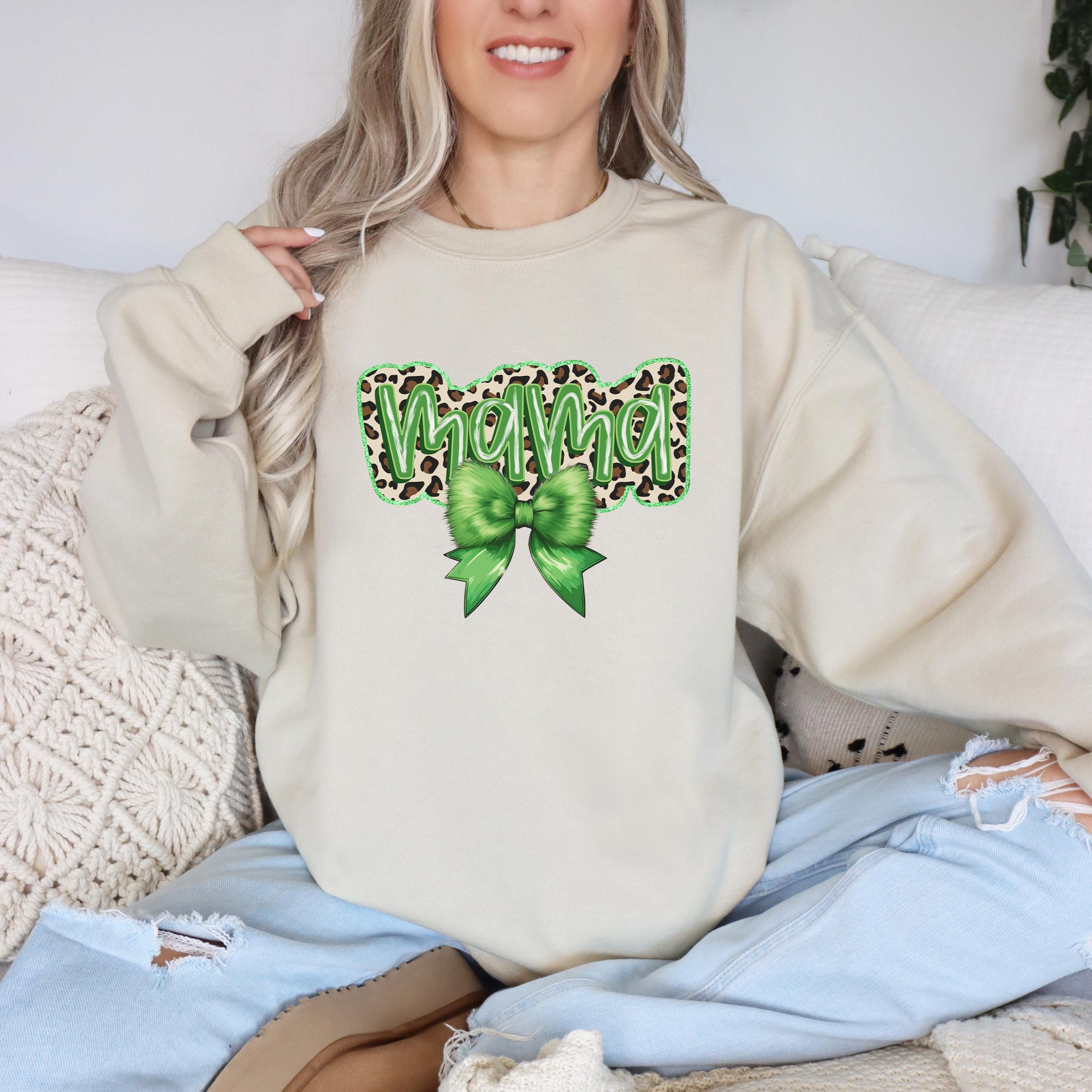 cute christmas mom shirt with green bow holiday tee funny christmas sweatshirt for women ideal gift for moms ebjsg scaled