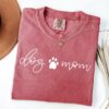 Cute Dog Mom Shirt for Pet Lovers Dog Owners and New Moms Funny Dog Paw Crewneck for Mothers Day Gifts