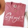 cute gigi heart shirt for new grandma gift happy mothers day shirt grandma announcement and celebration tee wgenw