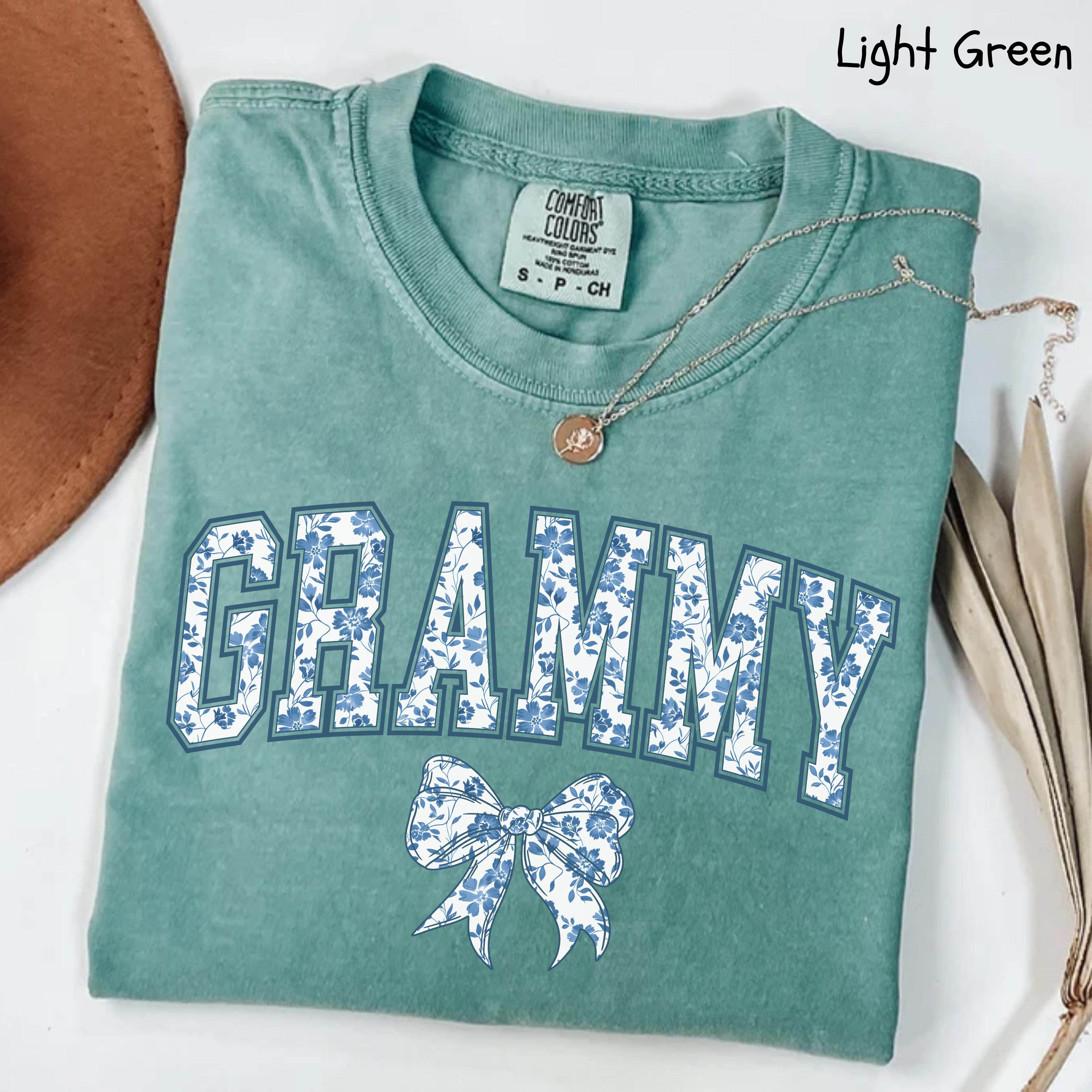 cute grammy shirt in blue ribbon style for mothers day personalized gift with bow chinoiserie design for grandma zpxhy scaled