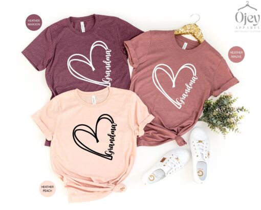 cute grandma heart shirt for mothers day unique grandmother t shirt best grandma ever tee womens clothing gift idea jw2gv