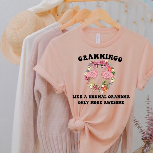 cute grandma shirt with flamingo design grammingo t shirt for grandmothers awesome gift for mothers day qy5pl