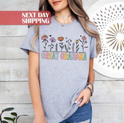 cute grandma shirt with flower design for new grandmas great grandma gifts and grandmother life shirts 1tsd4