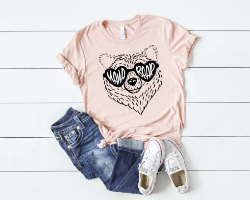 cute mama bear shirt for mom life animal lovers personalized baby shower gifts best mom ever shirt pzwmc