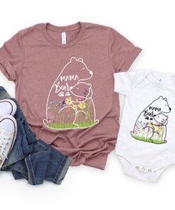 cute mama bear shirt with baby and wildflowers for moms perfect for baby shower gifts and mothers day celebrations 0fajl