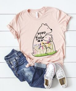 cute mama bear shirt with baby and wildflowers for moms perfect for baby shower gifts and mothers day celebrations ya5lb