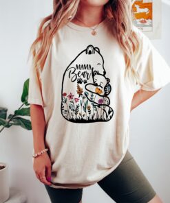 cute mama bear shirt with baby and wildflowers for moms perfect for mothers day gifts and everyday wear 2yrwe