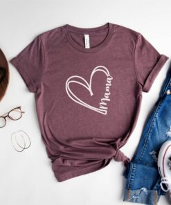 cute mama heart shirt for mothers day best mom ever t shirt grandmother crewneck mommy to be gifts for moms tjcty