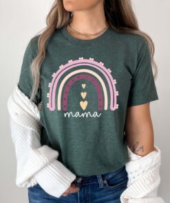 cute mama love shirt with rainbow design for mothers day unique mom life t shirt best gift for mothers b99hf