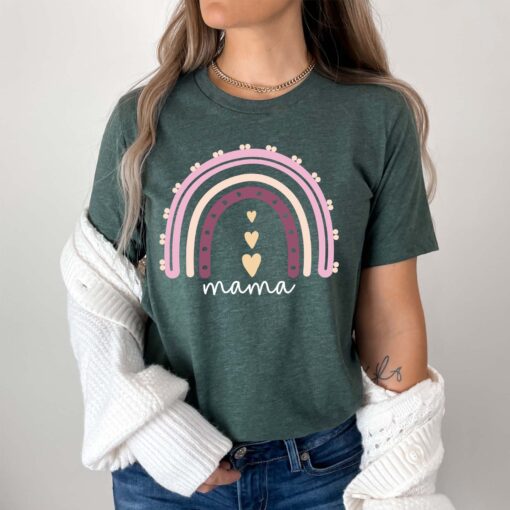cute mama love shirt with rainbow design for mothers day unique mom life t shirt best gift for mothers b99hf