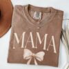 Cute Mama Shirt with Bow for Mothers Day New Mom Gift Baby Shower Mom to Be T-Shirt Stylish and Comfortable