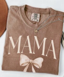 cute mama shirt with bow for mothers day new mom gift baby shower mom to be t shirt stylish and comfortable rubf4