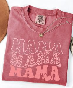 cute mama shirt with leopard print for new moms personalized mothers day gift mama heart design mom to be shirt me22u