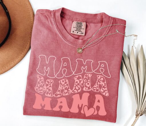 cute mama shirt with leopard print for new moms personalized mothers day gift mama heart design mom to be shirt me22u
