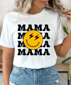 cute mama smiley face t shirt trendy mother tee for mom life perfect for mothers day gifts and funny mom shirts hmbbb