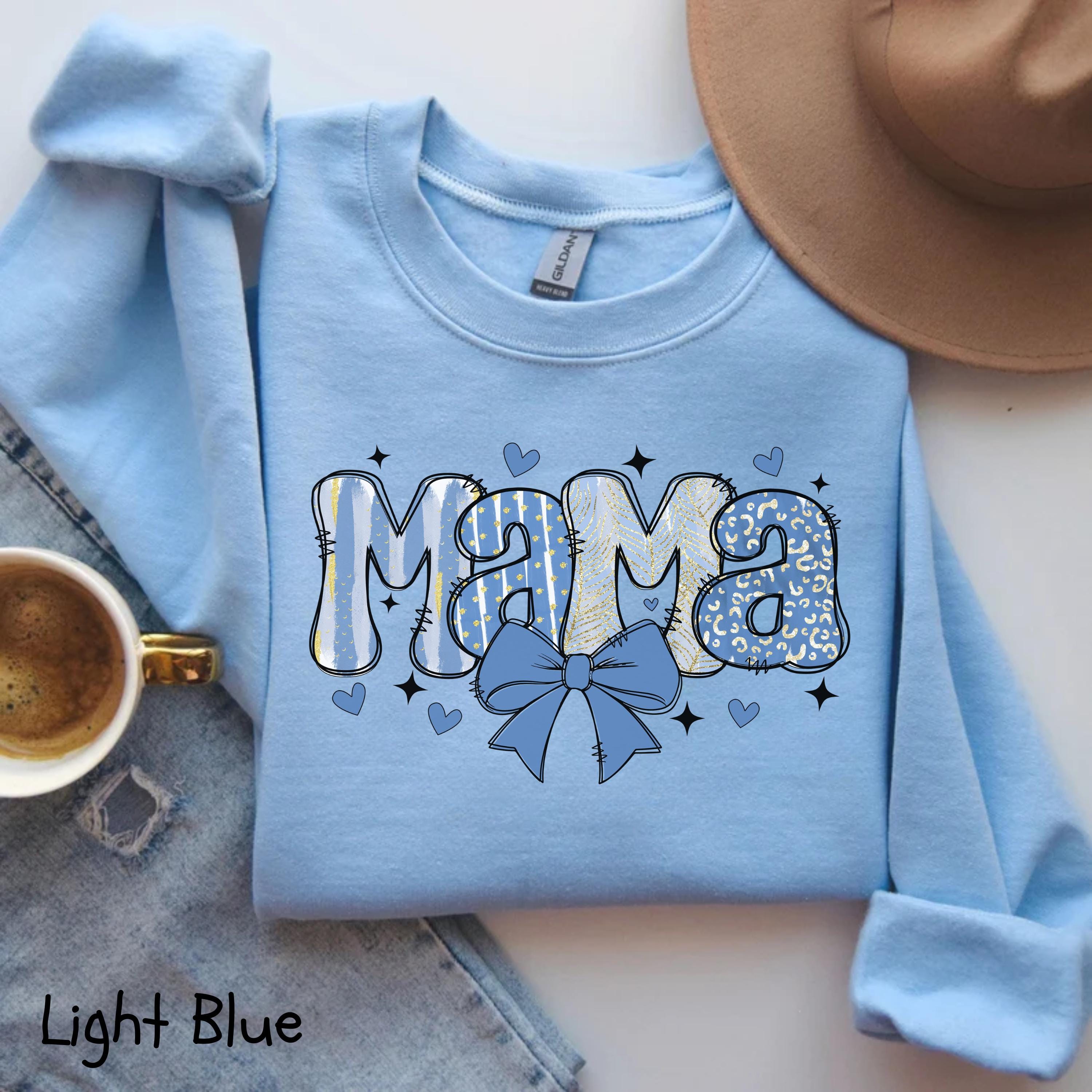 cute mama sweatshirt with bow design for moms perfect for mothers day and valentines day girly aesthetic gift