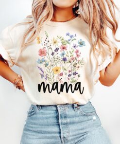 cute mama t shirt with wildflowers design for mothers day gifts retro mama shirt perfect for mom life and best mom ever 3akyw