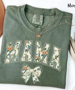 cute mom shirt for mothers day gift vintage mama shirt bow design chinoiserie style trendy womens tee lhgip