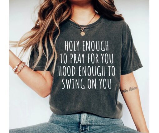 cute mom shirt holy enough to pray funny mom life tee for mothers day best mom ever christian t shirt for moms vmysm