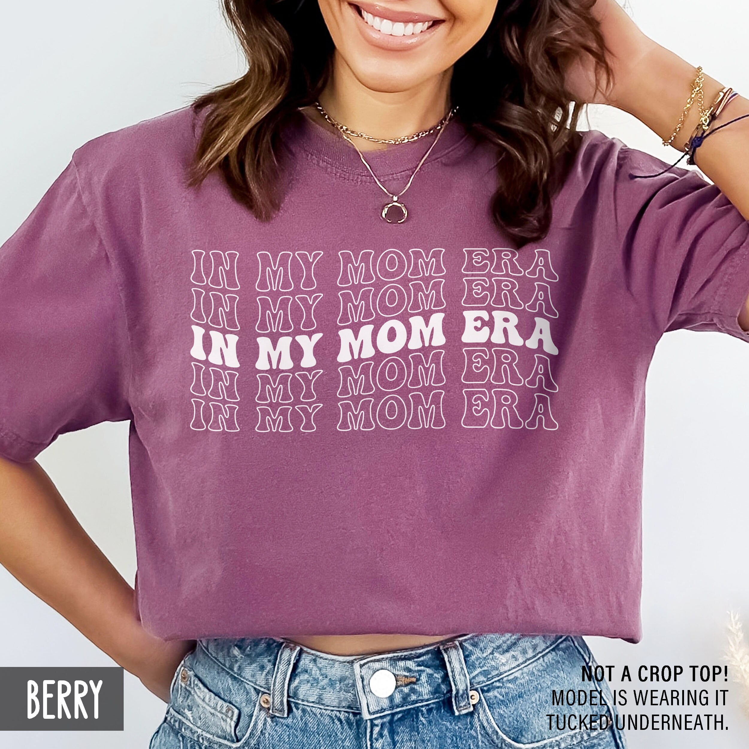 cute mom shirt in my mom era oversized trendy t shirt for mothers day personalized gift from daughter or son koff6