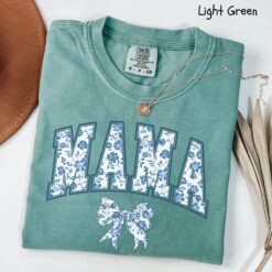 cute mom shirt with bow design in blue ribbon for mothers day gift and girly aesthetic style otm2j scaled