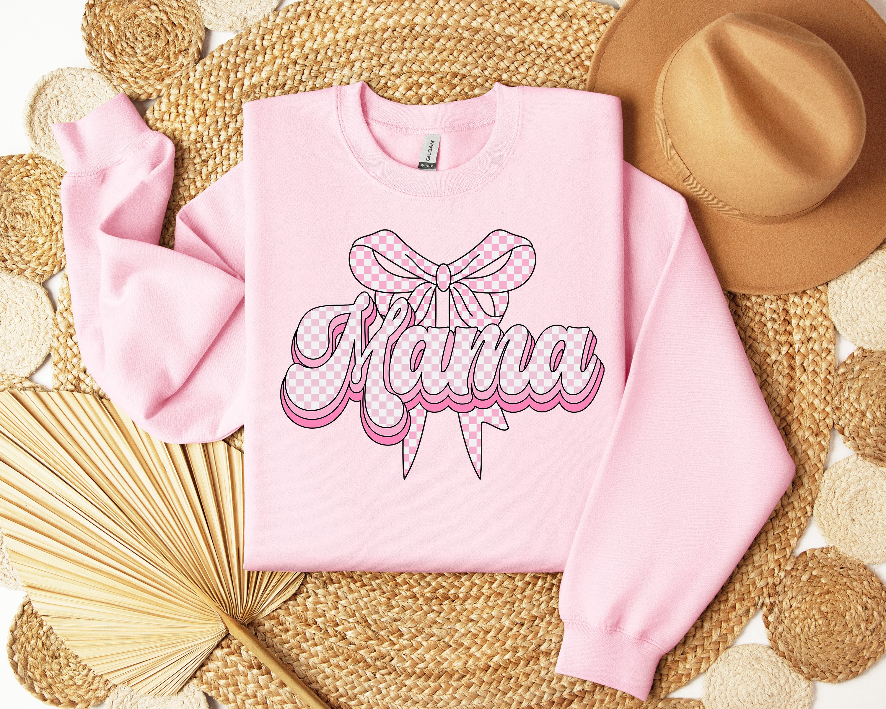 cute mom shirt with pink bow vintage mama sweatshirt ideal for mothers day gifts and baby shower celebrations 0lnnc scaled