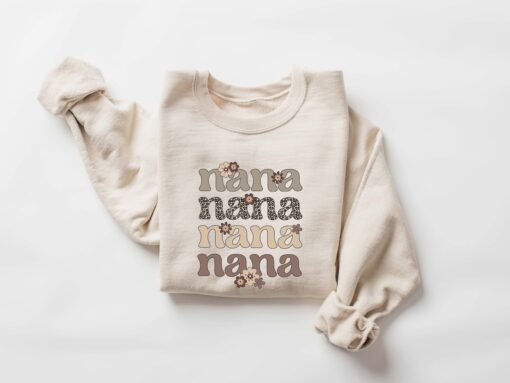 cute nana sweatshirt and t shirt for grandma gifts personalized grandmother tee unique mimi gigi shirts for special occasions rlb2e scaled