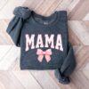 cute pink bow mama sweatshirt trendy mother day shirt for best mom ever personalized gifts for mothers 3lbsl scaled