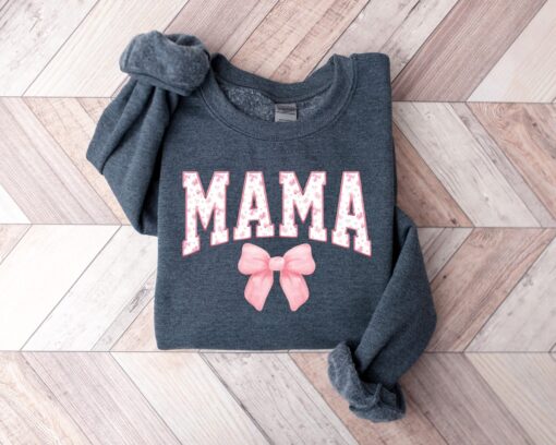 cute pink bow mama sweatshirt trendy mother day shirt for best mom ever personalized gifts for mothers 3lbsl scaled