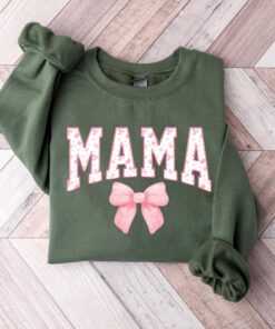 cute pink bow mama sweatshirt trendy mother day shirt for best mom ever personalized gifts for mothers skmtf