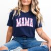 cute pink checkered mama t shirt trendy mother tee for mothers day gifts funny mom shirt perfect for mom life lkmuz