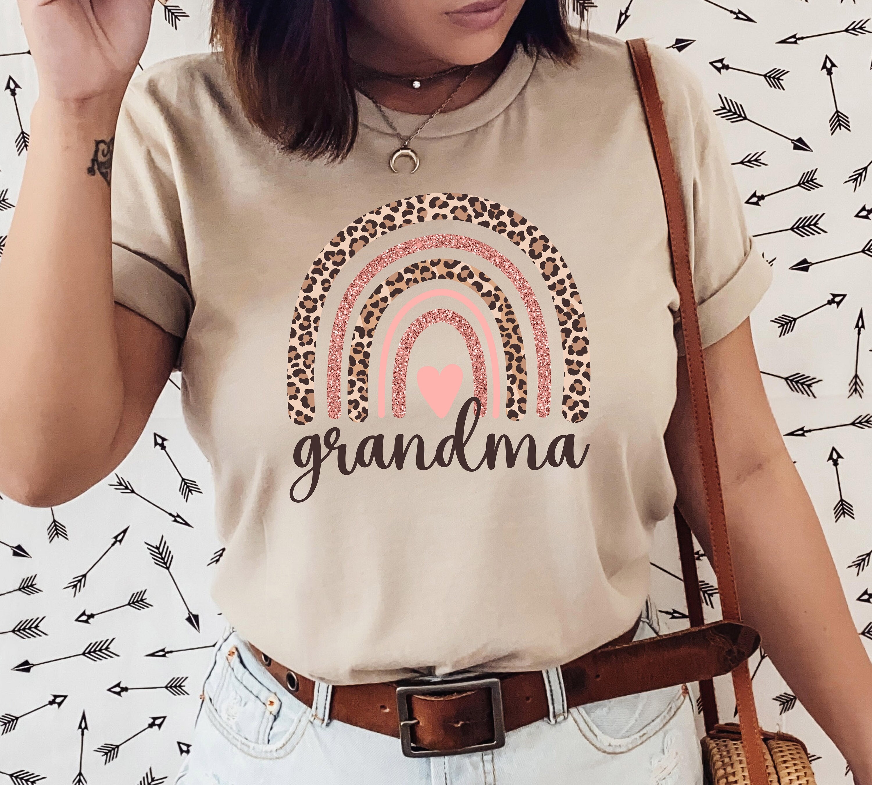 cute rainbow grandma shirt leopard nana gigi grammy shirt for mothers day personalized mom life t shirt lfjk9 scaled