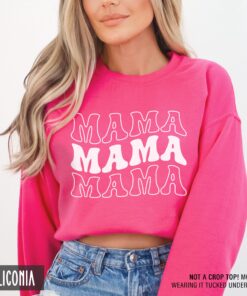 cute retro mama sweatshirt funny mom shirt for mothers day birthday gift new mom hoodie unisex fit crewneck xkcrc