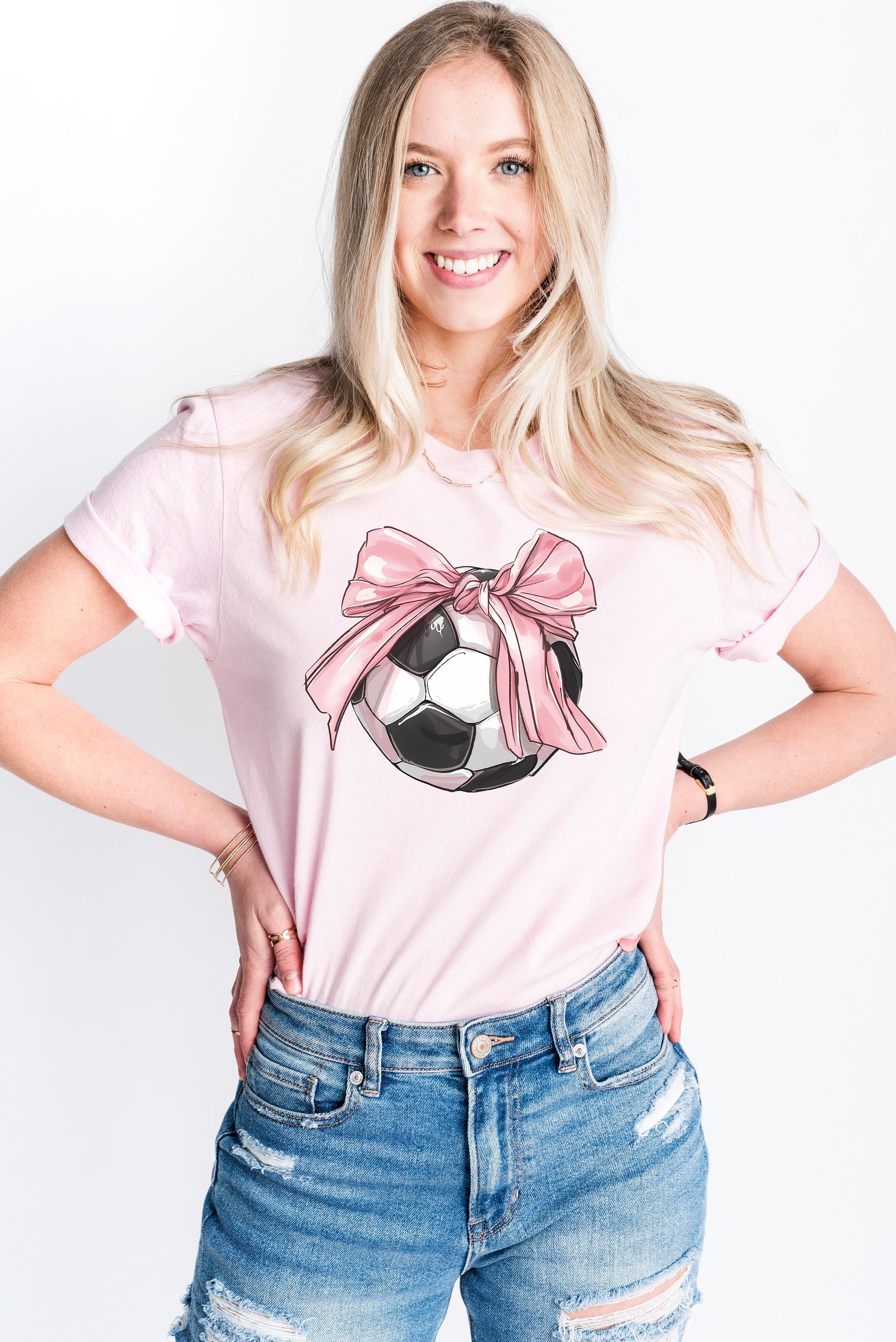 cute soccer mom shirt with pink bow soft girl tee for game night and soccer events fun soccer sweatshirt ceoxb scaled