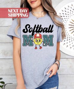 cute softball mom shirt retro tee for softball season best mom ever shirt for softball games and events tmnid